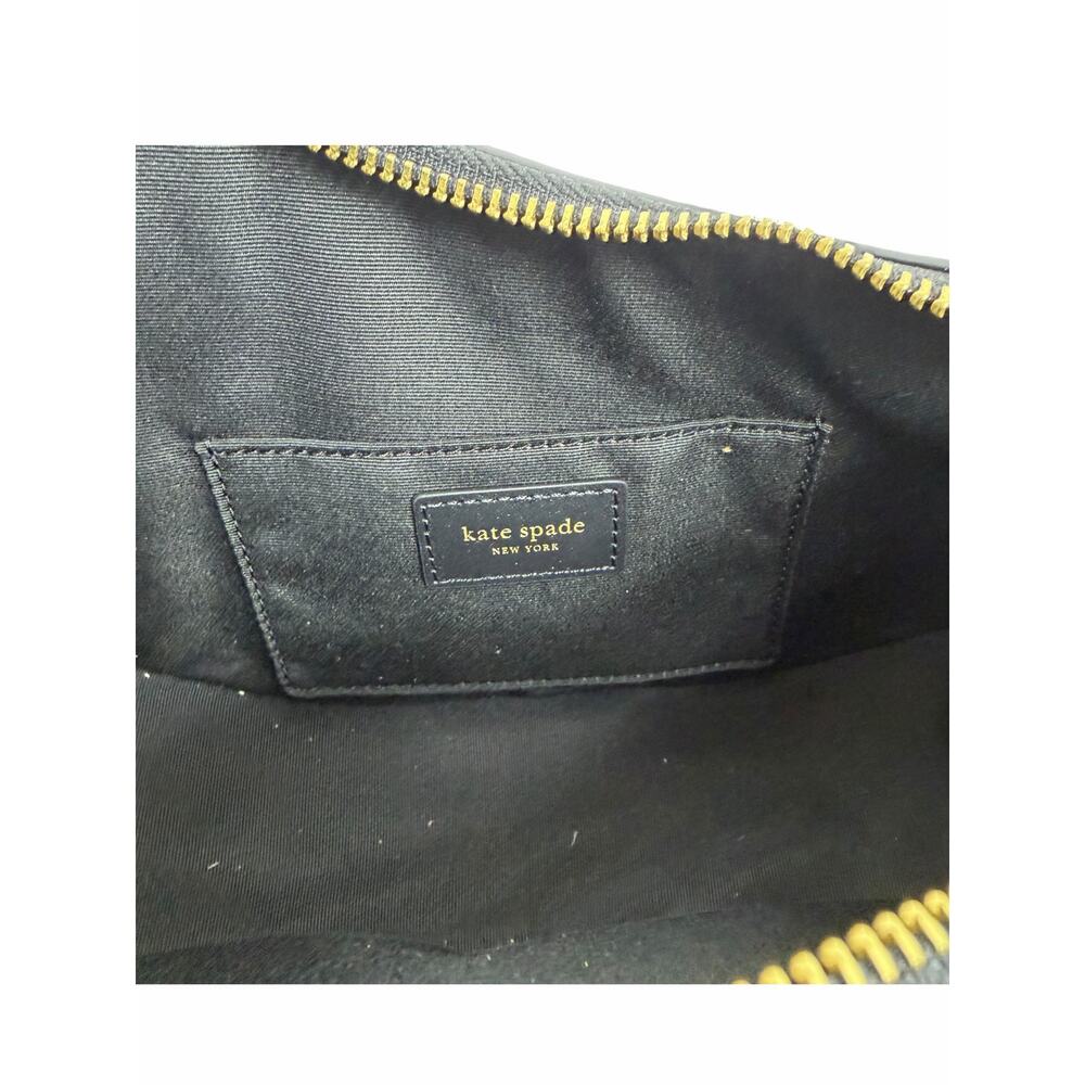 Kate Spade Duo Small Pebbled Leather Crossbody Bag Black Gold - Picture 14 of 16